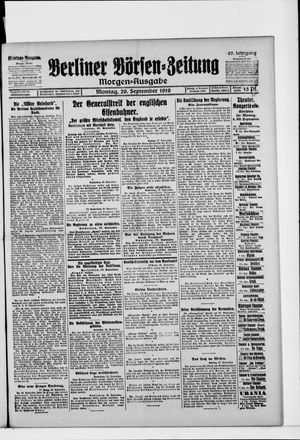 Berliner Börsen-Zeitung vom 29.09.1919