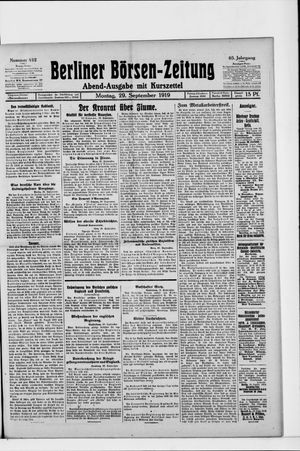 Berliner Börsen-Zeitung vom 29.09.1919