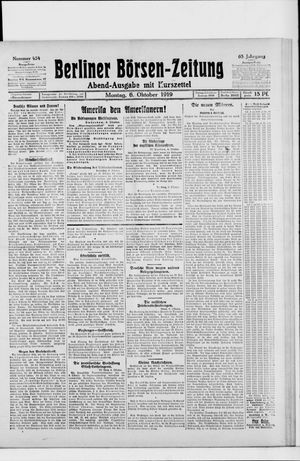 Berliner Börsen-Zeitung vom 06.10.1919