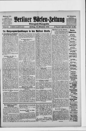 Berliner Börsen-Zeitung vom 17.10.1919