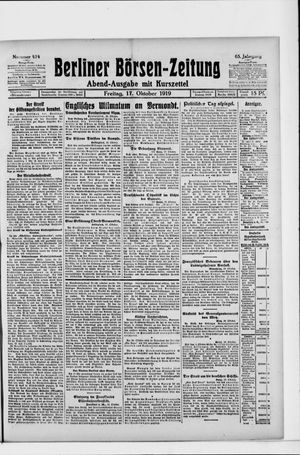 Berliner Börsen-Zeitung vom 17.10.1919