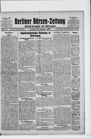 Berliner Börsen-Zeitung vom 24.10.1919