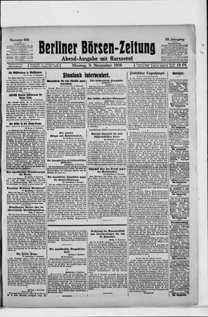 Berliner Börsen-Zeitung vom 03.11.1919