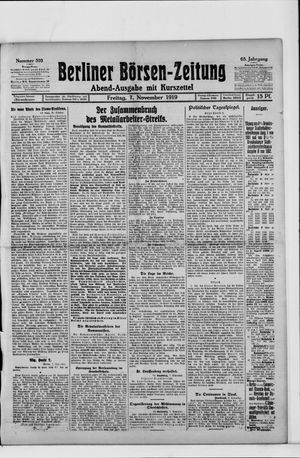 Berliner Börsen-Zeitung vom 07.11.1919
