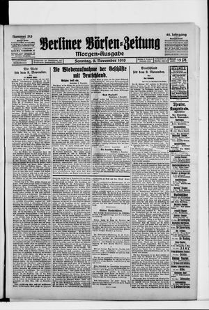 Berliner Börsen-Zeitung vom 09.11.1919