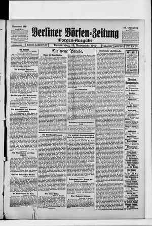 Berliner Börsen-Zeitung vom 13.11.1919