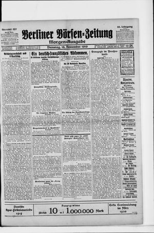 Berliner Börsen-Zeitung vom 18.11.1919
