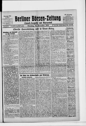 Berliner Börsen-Zeitung on Nov 18, 1919