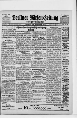 Berliner Börsen-Zeitung vom 25.11.1919