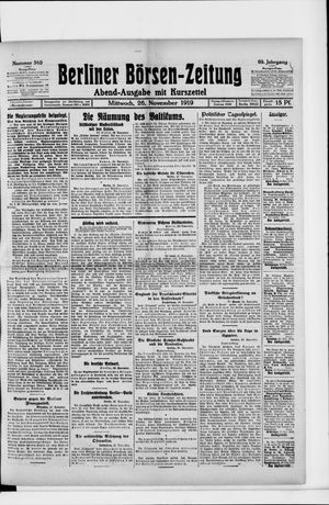 Berliner Börsen-Zeitung vom 26.11.1919
