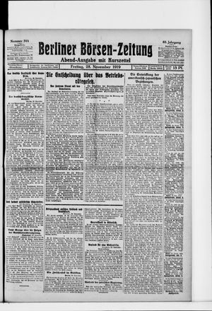 Berliner Börsen-Zeitung vom 28.11.1919