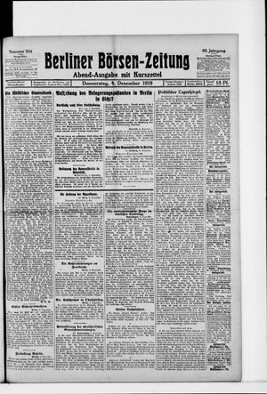 Berliner Börsen-Zeitung vom 04.12.1919