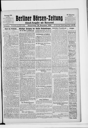 Berliner Börsen-Zeitung vom 18.12.1919