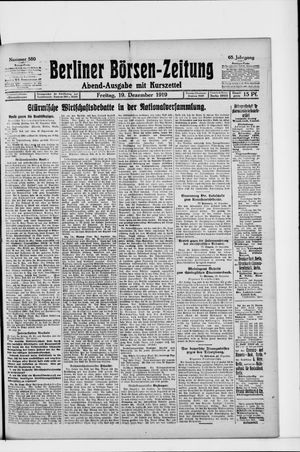 Berliner Börsen-Zeitung vom 19.12.1919