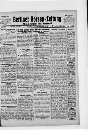 Berliner Börsen-Zeitung vom 22.12.1919