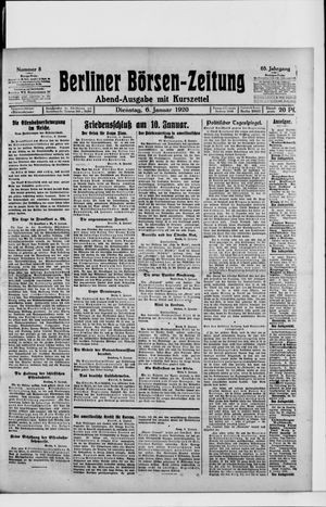 Berliner Börsen-Zeitung on Jan 6, 1920