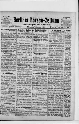 Berliner Börsen-Zeitung vom 07.01.1920