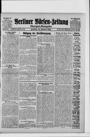 Berliner Börsen-Zeitung vom 16.01.1920