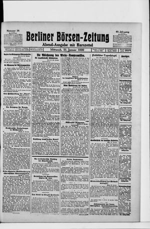 Berliner Börsen-Zeitung on Jan 21, 1920