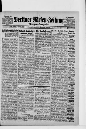 Berliner Börsen-Zeitung on Jan 24, 1920
