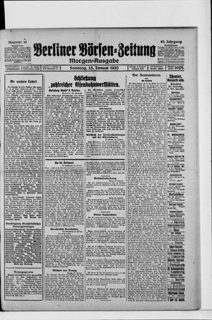 Berliner Börsen-Zeitung on Jan 25, 1920