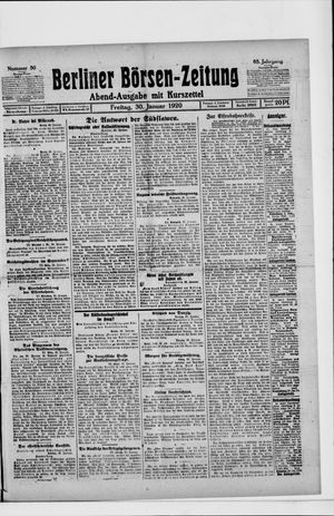 Berliner Börsen-Zeitung on Jan 30, 1920