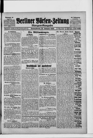 Berliner Börsen-Zeitung on Jan 31, 1920