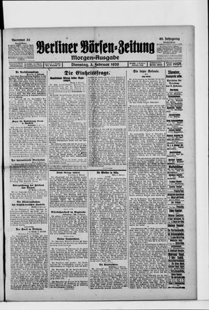 Berliner Börsen-Zeitung vom 03.02.1920