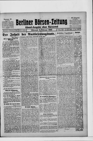 Berliner Börsen-Zeitung on Feb 4, 1920