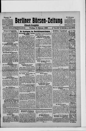 Berliner Börsen-Zeitung vom 06.02.1920