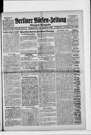 Berliner Börsen-Zeitung vom 26.02.1920