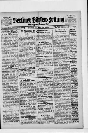 Berliner Börsen-Zeitung vom 27.02.1920