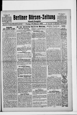 Berliner Börsen-Zeitung vom 27.02.1920