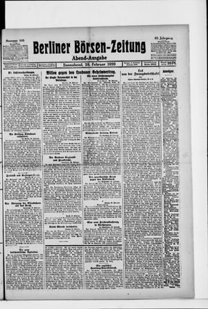 Berliner Börsen-Zeitung vom 28.02.1920