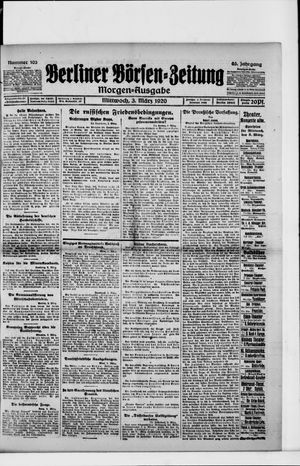Berliner Börsen-Zeitung on Mar 3, 1920