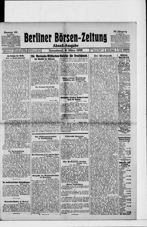 Berliner Börsen-Zeitung vom 06.03.1920