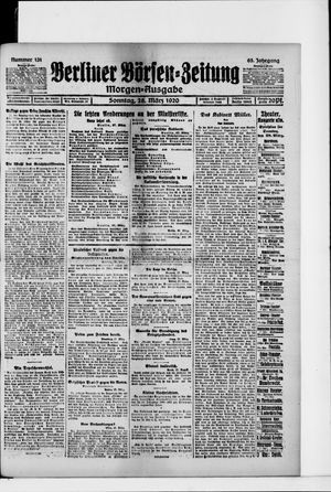 Berliner Börsen-Zeitung on Mar 28, 1920