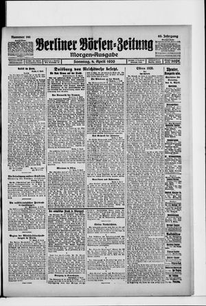 Berliner Börsen-Zeitung on Apr 3, 1920