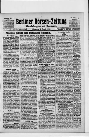 Berliner Börsen-Zeitung vom 07.04.1920