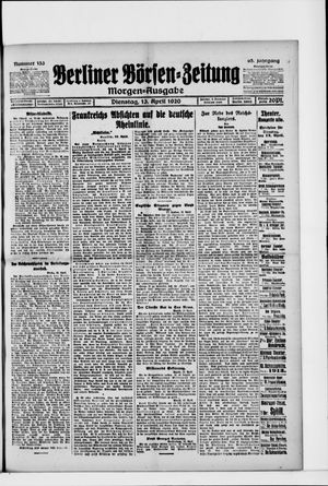 Berliner Börsen-Zeitung on Apr 13, 1920