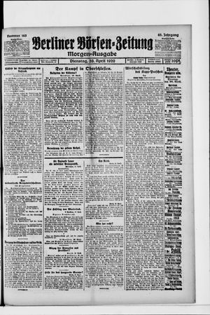 Berliner Börsen-Zeitung vom 20.04.1920