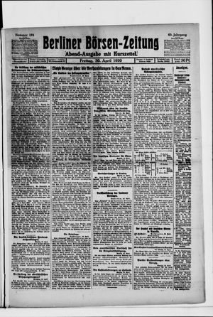 Berliner Börsen-Zeitung on Apr 30, 1920