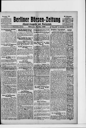 Berliner Börsen-Zeitung vom 19.05.1920
