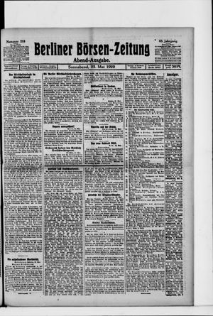 Berliner Börsen-Zeitung vom 22.05.1920