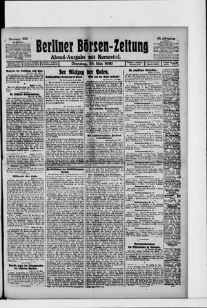 Berliner Börsen-Zeitung vom 25.05.1920