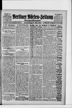 Berliner Börsen-Zeitung on May 27, 1920