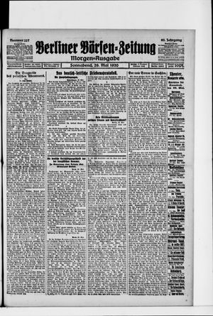 Berliner Börsen-Zeitung vom 29.05.1920