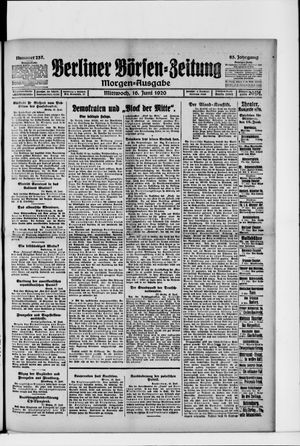 Berliner Börsen-Zeitung vom 16.06.1920