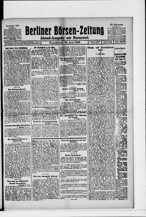 Berliner Börsen-Zeitung vom 19.06.1920