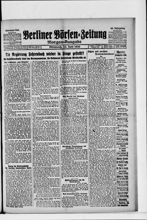 Berliner Börsen-Zeitung vom 23.06.1920